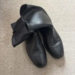 み*ん様 ブラックレザー ジッパーブーツMサイズ23-25㎝