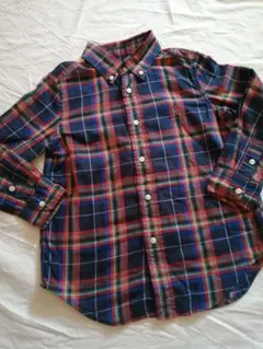 ラルフローレン　チェック柄 長袖シャツ 110cm　4T