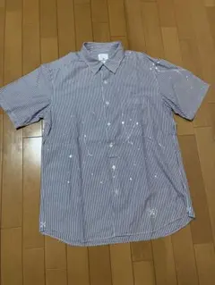 [ソフ]uniform experiment 半袖ストライプシャツ　sizeXLのサムネイル