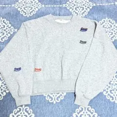 Javaジャバ★グレー クロップド スウェット トレーナー