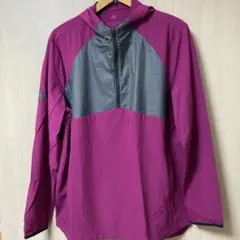 アディダス　ゴルフウエア　ナイロンジャンパー　LL  パープル