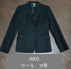 INED イネド レディース テーラードジャケット ウール ブラック 黒 L