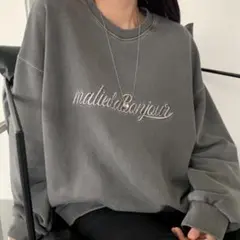 nugu ビンテージオーバーサイズスウェット 韓国