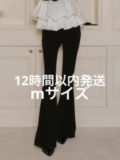 Darich ダーリッチ 美シルエットカットフレアパンツ ブラック S - メルカリ