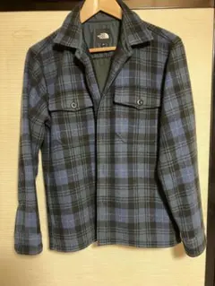 THE NORTH FACE シャツジャケット　青チェックM