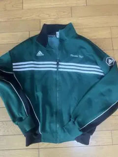 adidas グリーン ジップアップジャケット Sサイズ