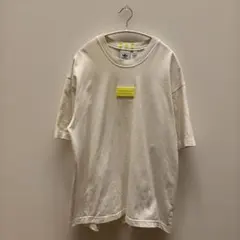 adidas メンズロゴ Tシャツ ホワイトLオーバーサイズ