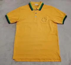 80s 90s DONNA UNO 半袖ポロシャツ イエロー 44サイズ
