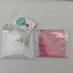 日焼けキティ　CUT PIECE SEAL　正規品　半分のみ　クリアミニポーチ付