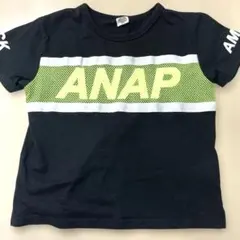 ANAP Tシャツ ブラック ネオングリーン ロゴのサムネイル