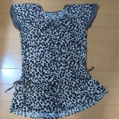 &LOVE レオパード柄 半袖カットソー チュニック Lサイズのサムネイル