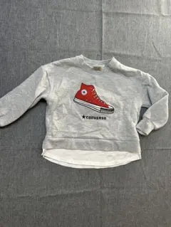 CONVERSE コンバース　赤いスニーカー プリント トレーナー100サイズ