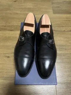 美品】ジャランスリウァヤ ダブルモンクストラップ 27cm ネイビー