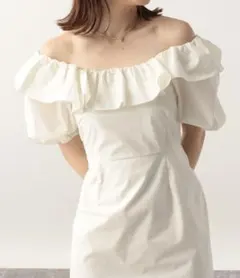 新品未使用　ヘザー　フリルミニワンピースのサムネイル