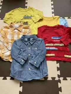 長袖Tシャツ・シャツ　5枚まとめ売り　80〜90cm