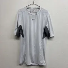 HM161 アンダーアーマー　半袖　ポリ　スポーツ　ホワイト　メンズ4XL