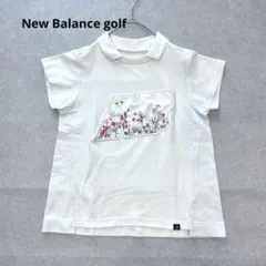 New Balance ゴルフウェア　レディース　ポロシャツ　2 花柄　ホワイト