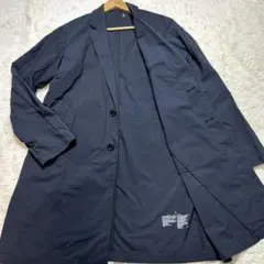 美品✨ムジラボ チェスターコート ロング ナイロン 無印良品 M相当 ネイビー