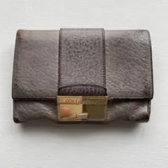 美品/箱付き✨ドルガバ　三つ折り　ディボーション　レザー グレー 美品/箱付き✨ドルガバ 三つ折り ディボーション レザー グレー Dolce