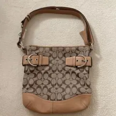 500円オフ中！コーチ COACH ショルダーバッグ キャンバス シグネチャー