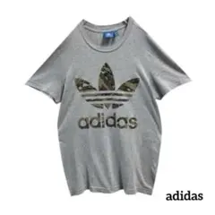 adidasアディダスTシャツトレフォイル迷彩柄プリントロゴカジュアル人気古着のサムネイル