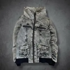 00s ウォッシュド デニムジャケット y2k 平成 ギャル グランジ お兄系