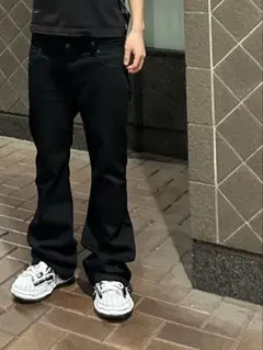 ブラック フレアパンツ メンズ　Guapi valavasasのサムネイル