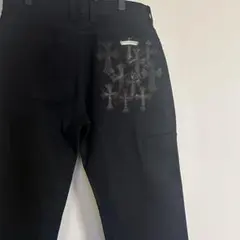 CHROME HEARTS クロスパッチ ワークパンツ ブラック 34インチ - メルカリ