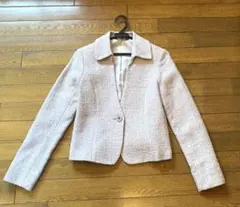 美品　ローラアシュレイ　ジャケット　ホワイトラメツイードのサムネイル