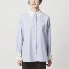 新品未使用 UNITED ARROWS エンブロイダリーカラーシャツ ホワイト