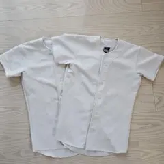 ミズノ 野球練習着2枚セット150＋ネイビーシャツ