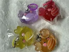 かにかにくらぶ クリアめじるしチャーム あか むらさき きいろ だいだい