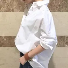 美品 LOUNGEDRESS(ラウンジドレス) サテンBIGシャツ ホワイト - メルカリ