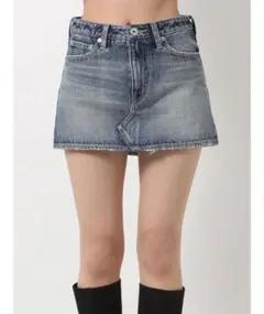 【GYDA】Vintageデニムスカートライクショートパンツ