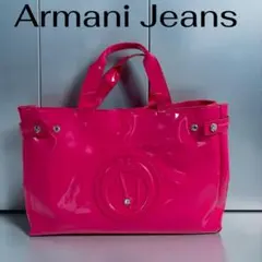 Armani Jeans エナメル トートバッグ ピンクのサムネイル