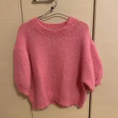 ZARA ピンク 半袖ニット S
