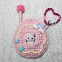 シルバニアファミリー　着せ替え服　たまご型ミニポーチ　編み物　ハンドメイド