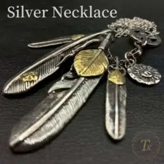 4点セット ネックレス シルバー ターコイズ フェザー イーグル 羽 翼 129