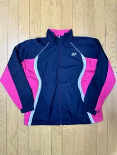 【美品】YONEX ウォームアップジャケット M ネイビー/ピンク