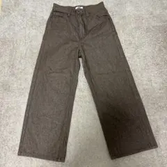 ユニクロ ハイライズボーイフレンドジーンズ ダークブラウン