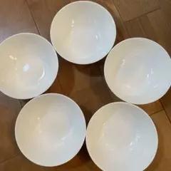 ヤマザキ春のパン祭りパンまつりのお皿2012年白いモーニングボウル5枚