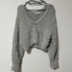 NICE CLAUP フェザーショート カーディガン