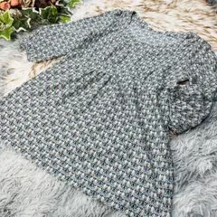 MELROSE CLAIRE 和柄レトロ調　ストレッチチュニック　XL 日本製のサムネイル