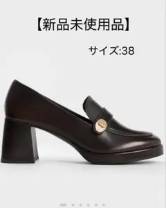 CHARLES & KEITH メタリックアクセント ローファーパンプス