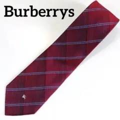 バーバリー ネクタイ ストライプ柄 レッド