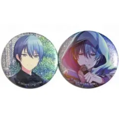 プロセカ　青柳冬弥　グリッター缶バッジ　２点まとめ　9a 2c