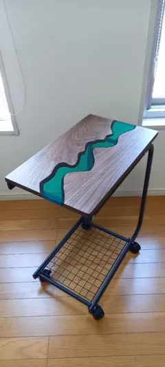 古材使用欅レジン/エポキシベンチテレビ台/コーヒーテーブル/リバーテーブル 古材使用欅レジン/エポキシベンチテレビ台/コーヒーテーブル