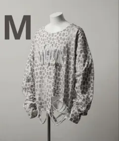 【GRANCY】 総柄ラインストーングラフィックロンT(ホワイト)