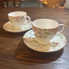 Wedgwood Sweet Plum ティーカップ・ソーサー 2個セット