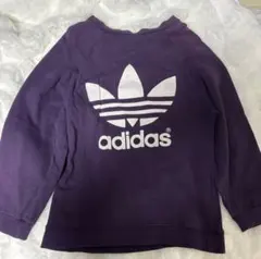 90s アディダス ラグランスウェット 両面 ビッグロゴ 古着